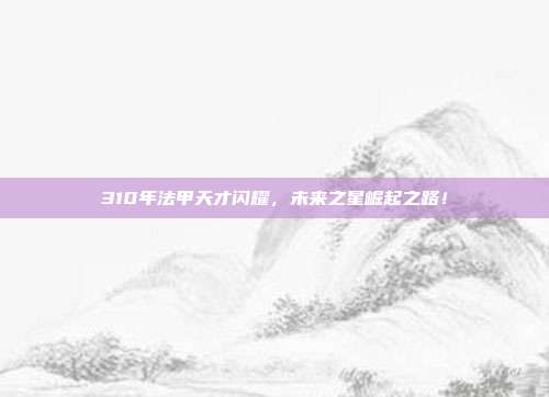 310年法甲天才闪耀，未来之星崛起之路！